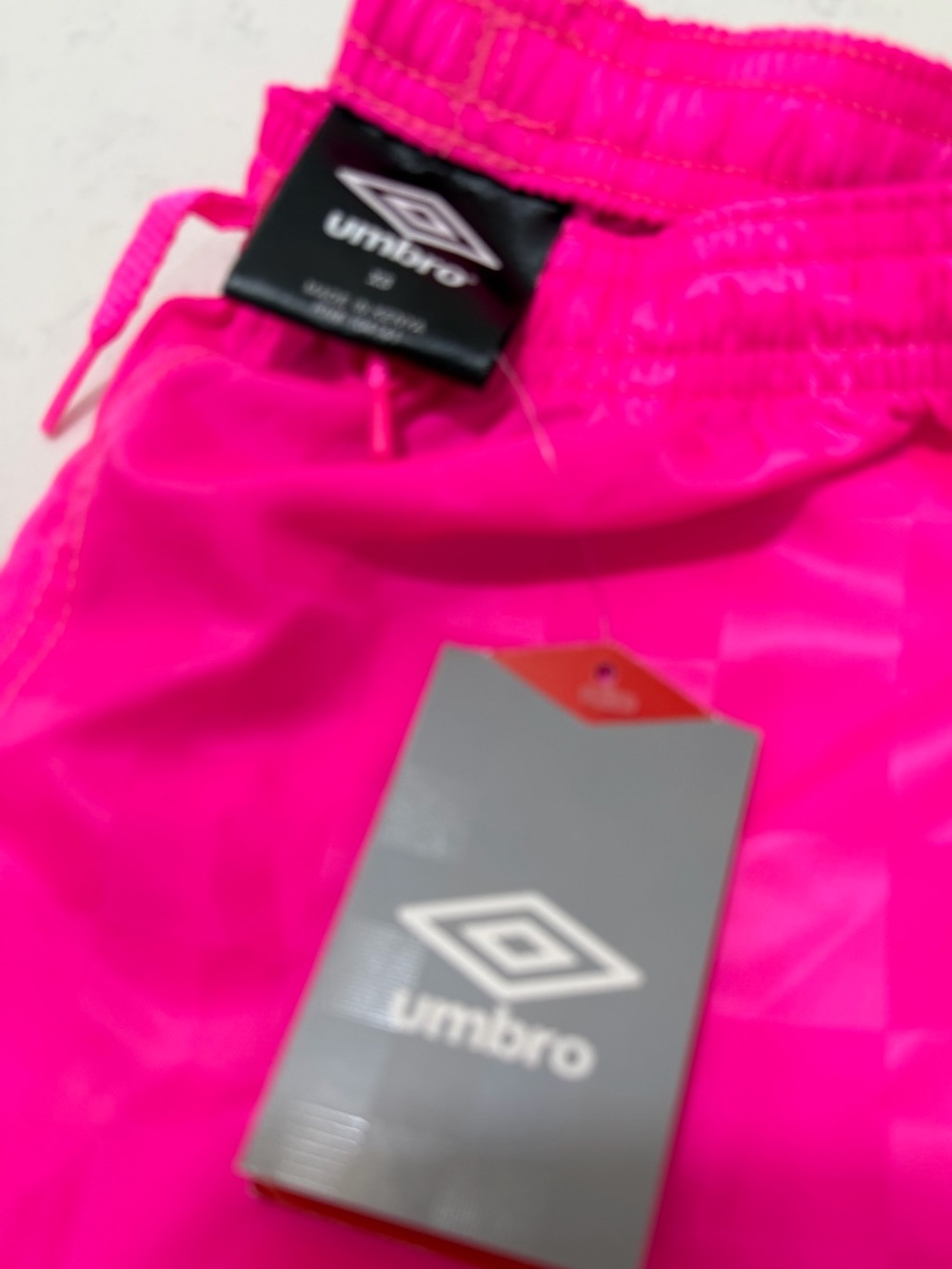 Umbro Kids Neon Pink & Neon Green Athletic Shorts Set bundle of two pairs - Picture 8 of 10